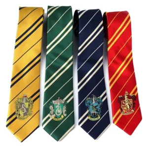 corbata harry potter casa hogwarts – gryffindor, slytherin, ravenclaw o hufflepuff