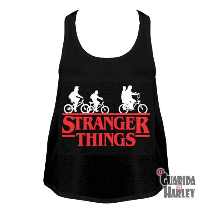 Actriz Letrista equipo Camiseta Stranger Things Tirantes Chica - La Guarida de Harley