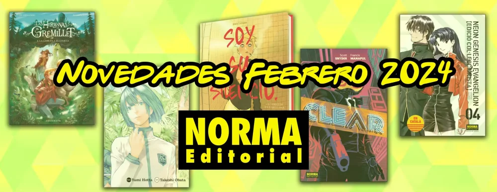 Cabecera novedades Febrero 2024 Norma Editorial