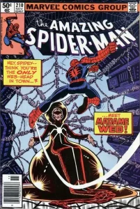 Madame Web primera aparición Amazing Spiderman 210 1980