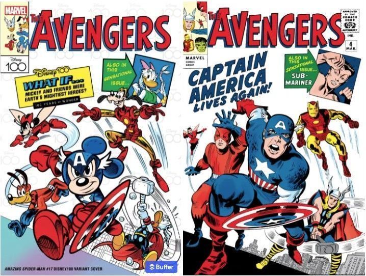 Marvel Disney 100 vengadores