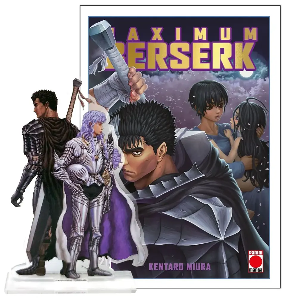 Portada Manga berserk maximum 21 (logo dorado + figura)