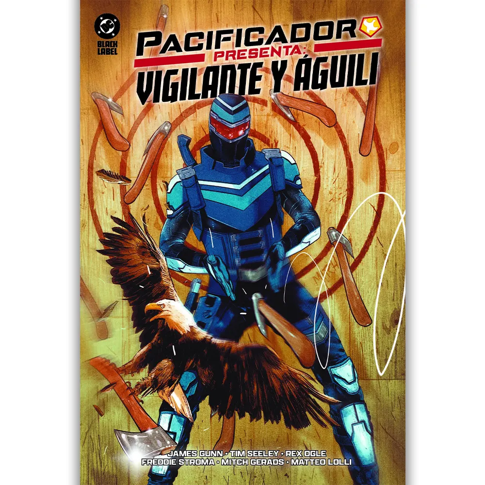 Portada Cómic dc one shot pacificador presenta. vigilante y Águili