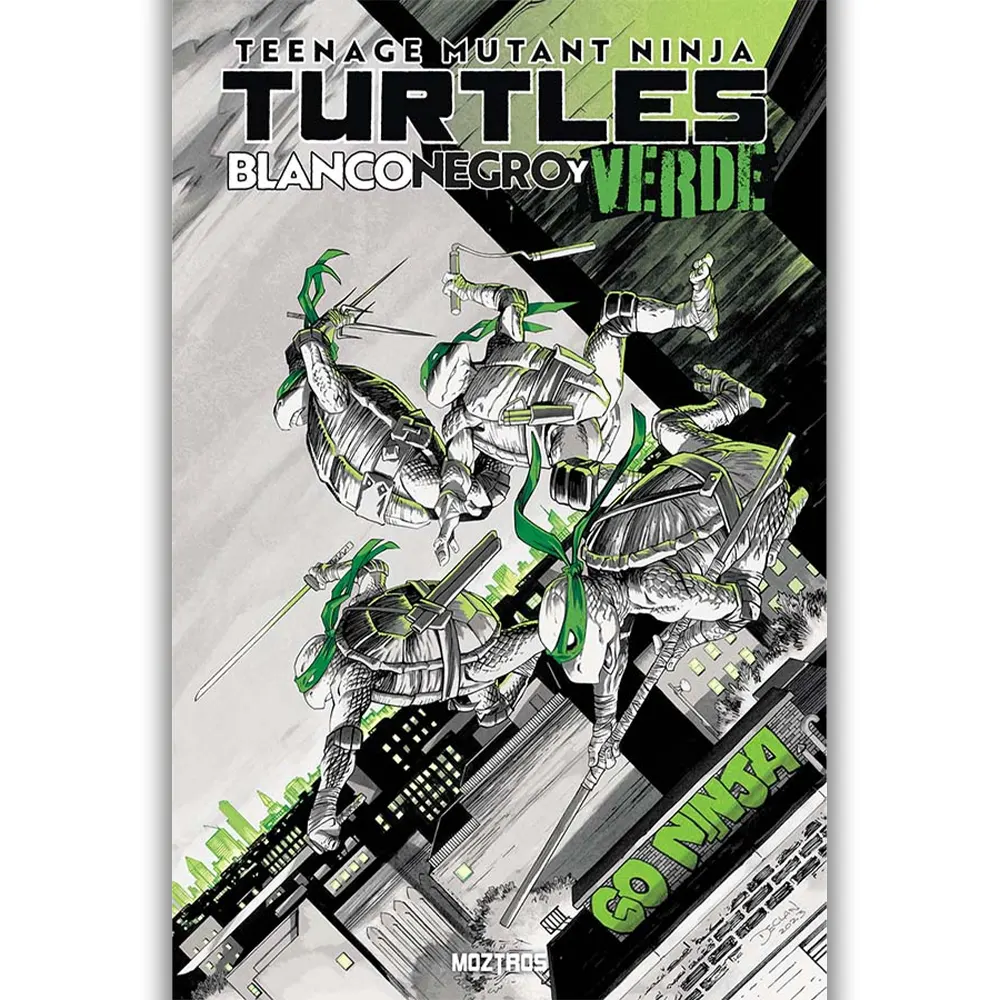 Portada Cómic tmnt: blanco negro y verde
