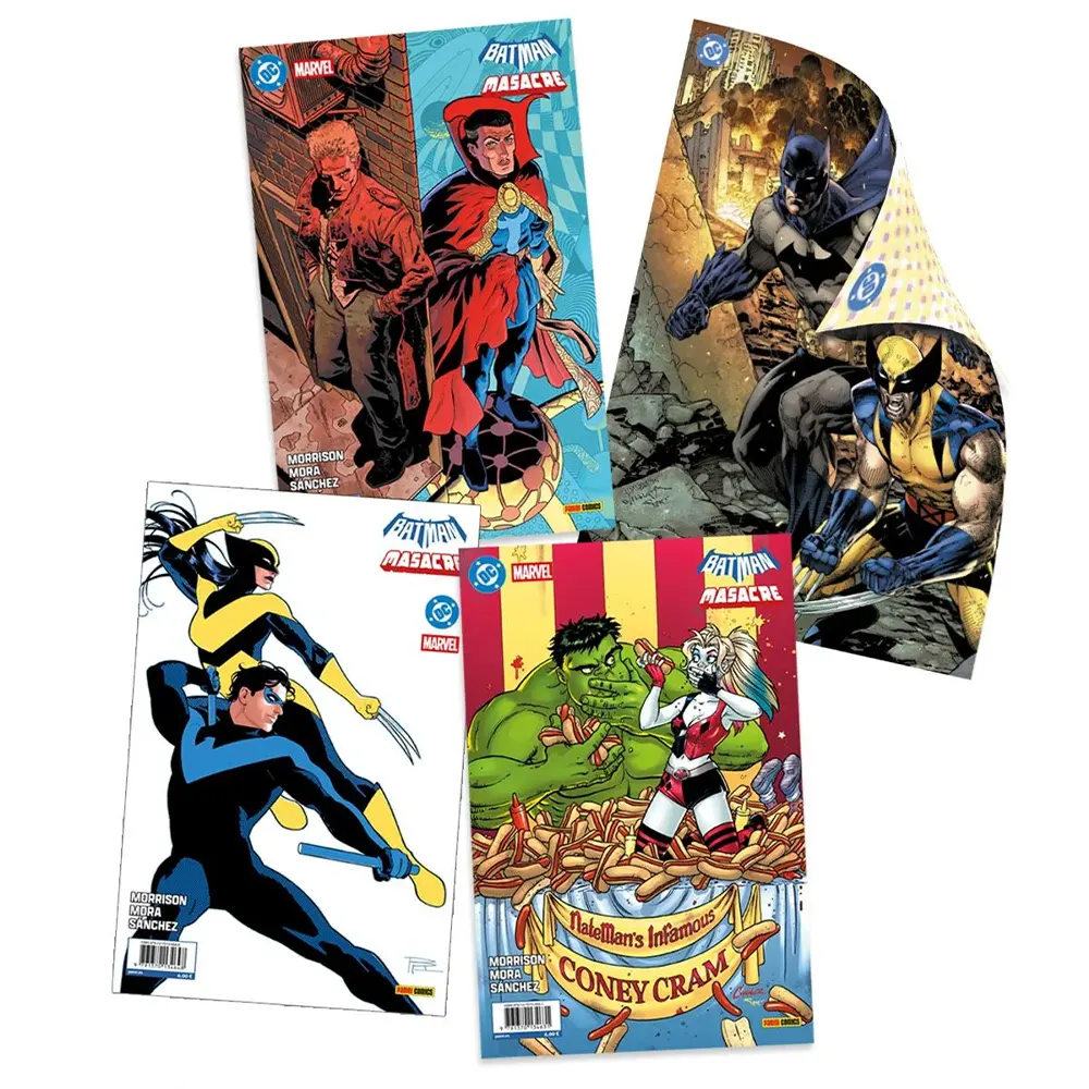 Portada Cómic batman/masacre pack a+b+c + poster frank quitely / jim lee