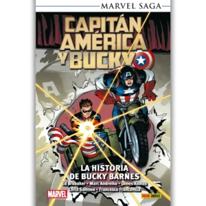 Portada Cómic marvel saga tpb. capitan america y bucky. la historia de bucky barnes