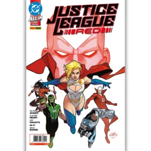Portada Cómic all in justice league red
