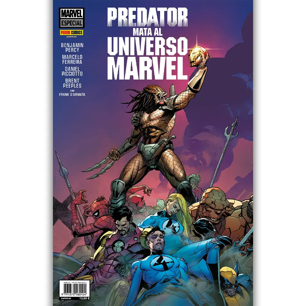 Portada Cómic predator mata al universo marvel