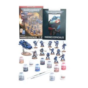 Portada warhammer 40.000: guía de inicio con marines espaciales
