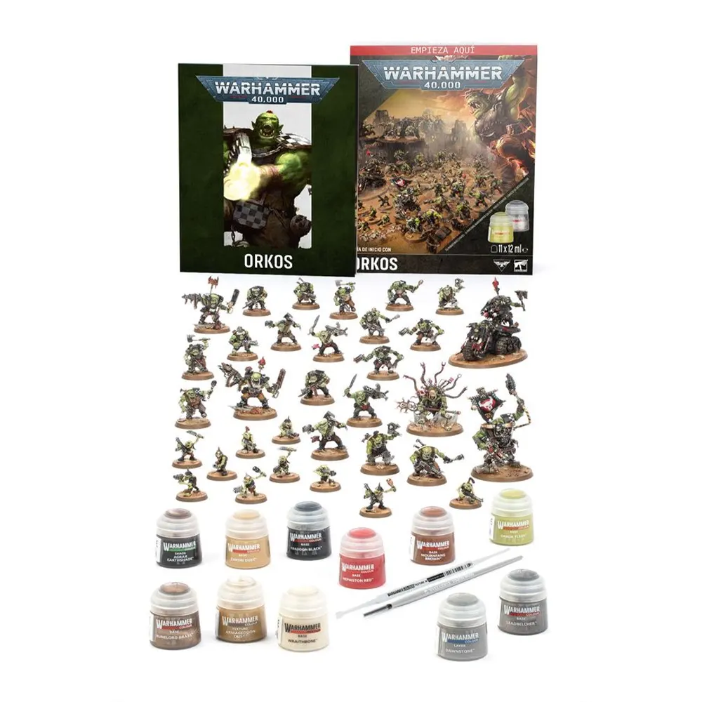 Portada warhammer 40.000: guía de inicio con orkos